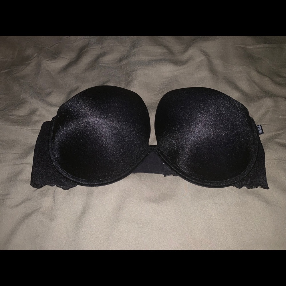 VS Pink Strapless Bra 36DD